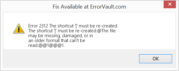 Fix The shortcut '|' must be re-created (Error Code 2312)