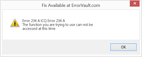 Fix ICQ Error 234 A (Error Code 234 A)