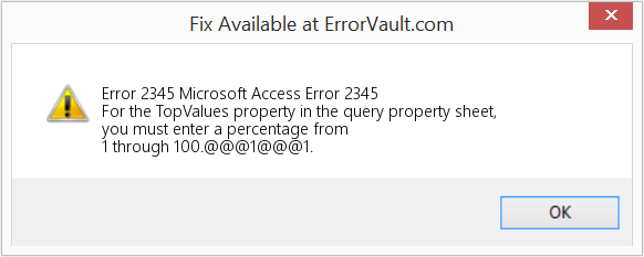 Fix Microsoft Access Error 2345 (Error Code 2345)