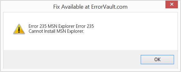 Fix MSN Explorer Error 235 (Error Code 235)