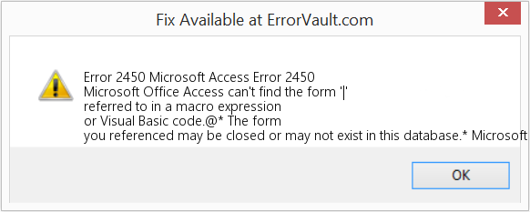 Fix Microsoft Access Error 2450 (Error Code 2450)
