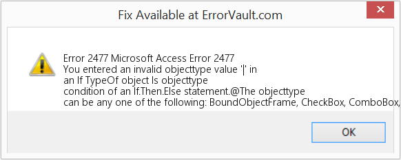Fix Microsoft Access Error 2477 (Error Code 2477)