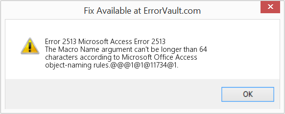 Fix Microsoft Access Error 2513 (Error Code 2513)