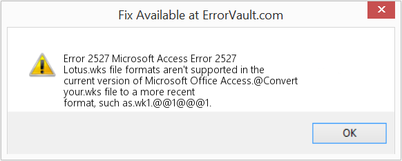 Fix Microsoft Access Error 2527 (Error Code 2527)