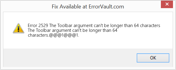 Fix The Toolbar argument can't be longer than 64 characters (Error Code 2529)