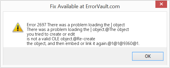 Fix There was a problem loading the | object (Error Code 2697)