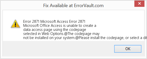 Fix Microsoft Access Error 2871 (Error Code 2871)