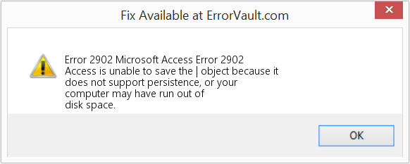 Fix Microsoft Access Error 2902 (Error Code 2902)