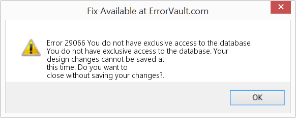 Fix You do not have exclusive access to the database (Error Code 29066)