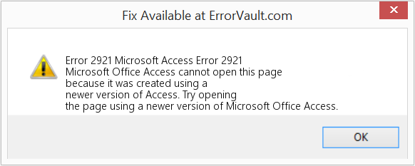 Fix Microsoft Access Error 2921 (Error Code 2921)