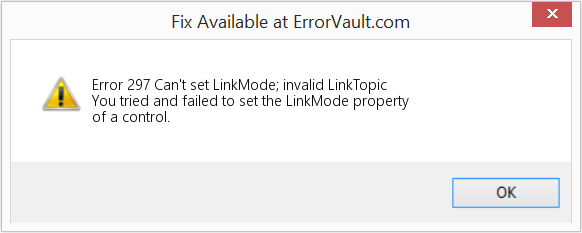 Fix Can't set LinkMode; invalid LinkTopic (Error Code 297)