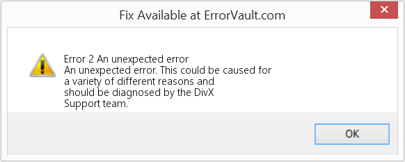 Fix An unexpected error (Error Code 2)