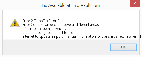 Fix TurboTax Error 2 (Error Code 2)