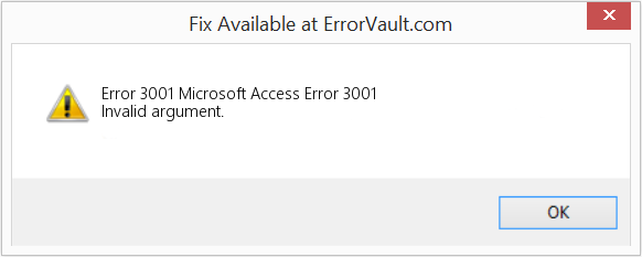 Fix Microsoft Access Error 3001 (Error Code 3001)