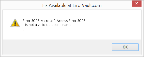 Fix Microsoft Access Error 3005 (Error Code 3005)