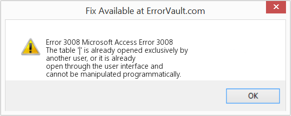 Fix Microsoft Access Error 3008 (Error Code 3008)