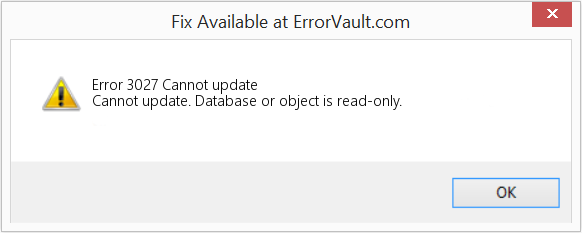 Fix Cannot update (Error Code 3027)