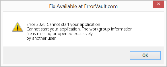 Fix Cannot start your application (Error Code 3028)