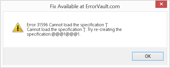 Fix Cannot load the specification '|' (Error Code 31596)