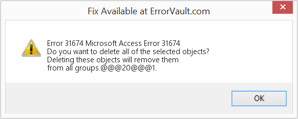 Fix Microsoft Access Error 31674 (Error Code 31674)