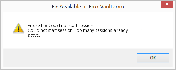 Fix Could not start session (Error Code 3198)