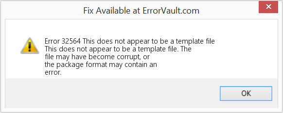 Fix This does not appear to be a template file (Error Code 32564)