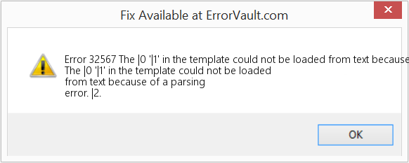 Fix The |0 '|1' in the template could not be loaded from text because of a parsing error (Error Code 32567)