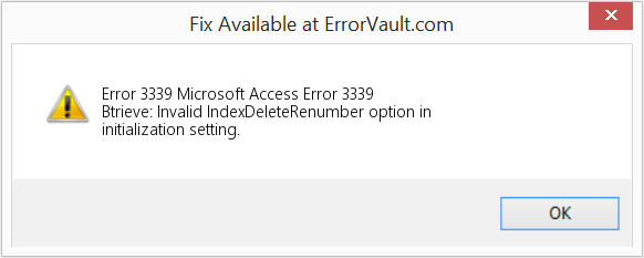Fix Microsoft Access Error 3339 (Error Code 3339)
