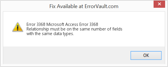 Fix Microsoft Access Error 3368 (Error Code 3368)
