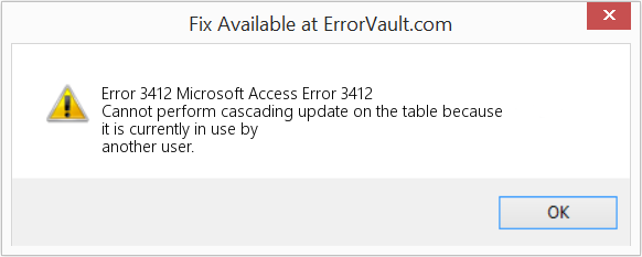 Fix Microsoft Access Error 3412 (Error Code 3412)