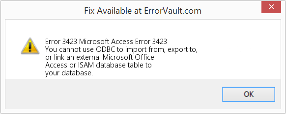 Fix Microsoft Access Error 3423 (Error Code 3423)