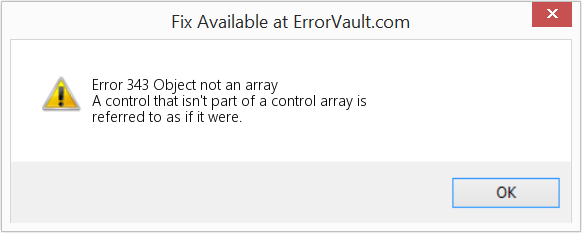 Fix Object not an array (Error Code 343)