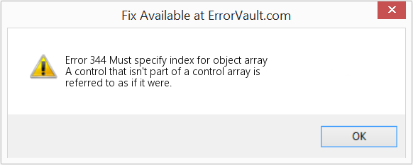 Fix Must specify index for object array (Error Code 344)