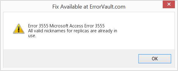 Download Error <?php echo $number; ?> (Microsoft Access Error 3555) Repair Tool Fix Microsoft Access Error 3555 (Error Code 3555)