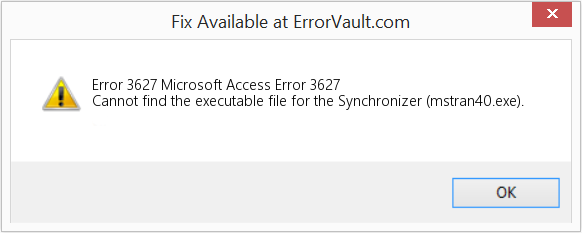 Fix Microsoft Access Error 3627 (Error Code 3627)