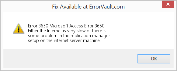 Fix Microsoft Access Error 3650 (Error Code 3650)