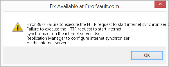 Fix Failure to execute the HTTP request to start internet synchronizer on the internet server (Error Code 3677)