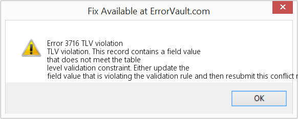 Fix TLV violation (Error Code 3716)