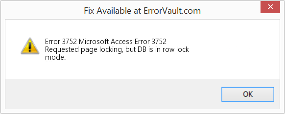 Fix Microsoft Access Error 3752 (Error Code 3752)
