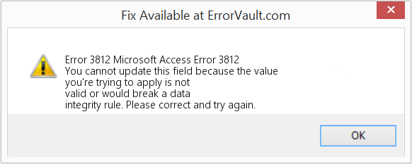 Fix Microsoft Access Error 3812 (Error Code 3812)