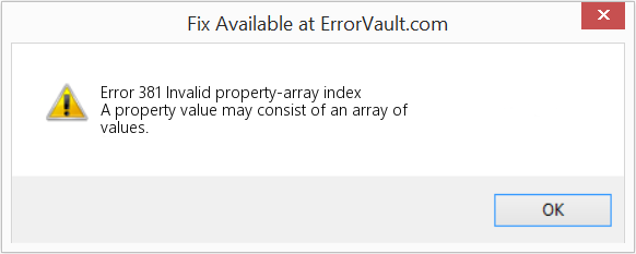 Fix Invalid property array index (Error Code 381)