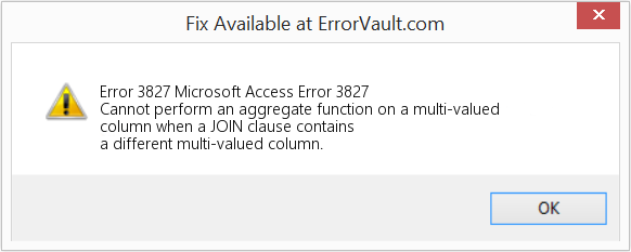 Fix Microsoft Access Error 3827 (Error Code 3827)