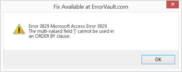 Fix Microsoft Access Error 3829 (Error Code 3829)