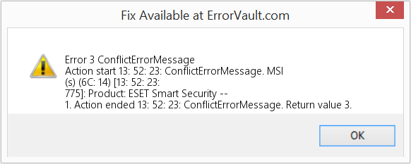 Fix ConflictErrorMessage (Error Code 3)