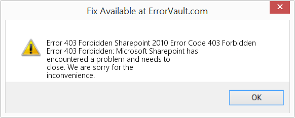 Download Error <?php echo $number; ?> (Sharepoint 2010 Error Code 403 Forbidden) Repair Tool Fix Sharepoint 2010 Error Code 403 Forbidden (Error Code 403 Forbidden)