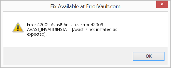Fix Avast! Antivirus Error 42009 (Error Code 42009)