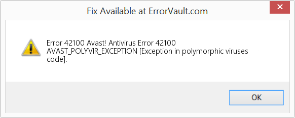 Fix Avast! Antivirus Error 42100 (Error Code 42100)