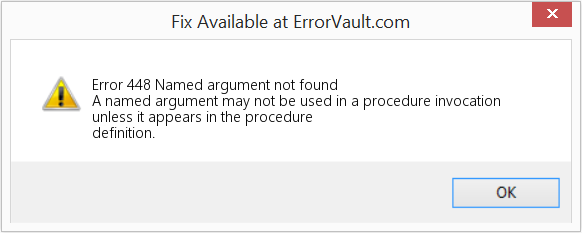 Fix Named argument not found (Error Code 448)