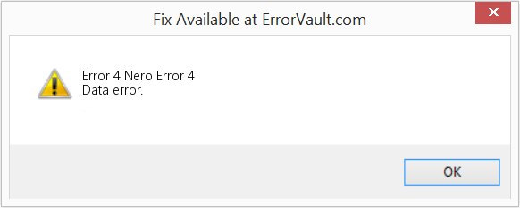 Fix Nero Error 4 (Error Code 4)