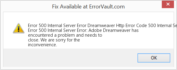 Fix Dreamweaver Http Error Code 500 Internal Server Error (Error Code 500 Internal Server Code)